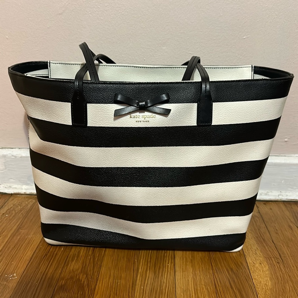 Kate spade black and white large tote